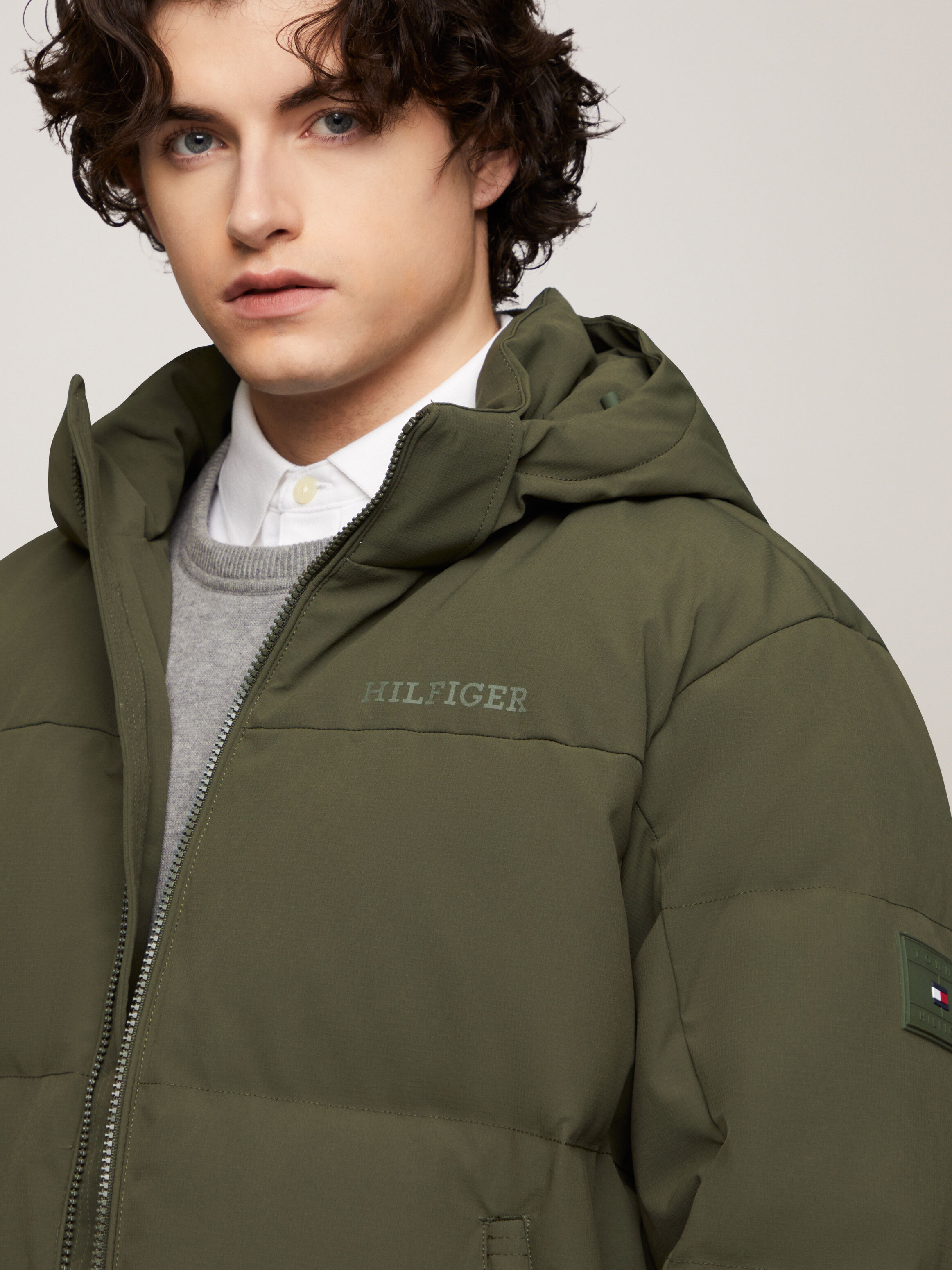 Tommy hooded down bomber hotsell