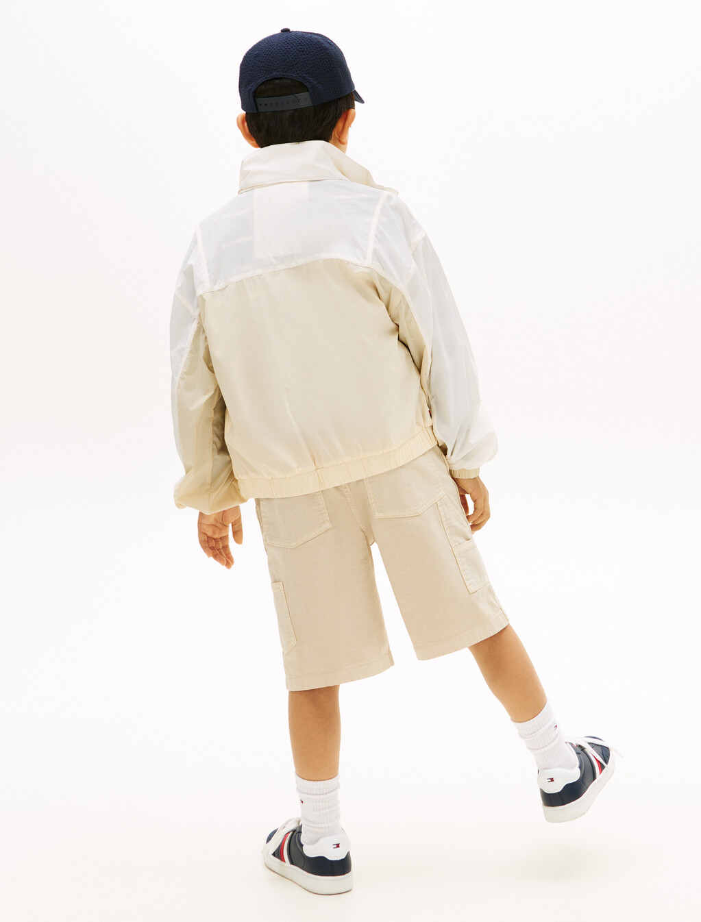 童裝連帽風衣, Classic Beige Colourblock, hi-res