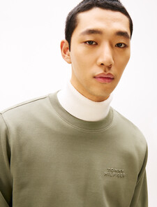 Embossed Logo Sweatshirt, Battle Green, hi-res