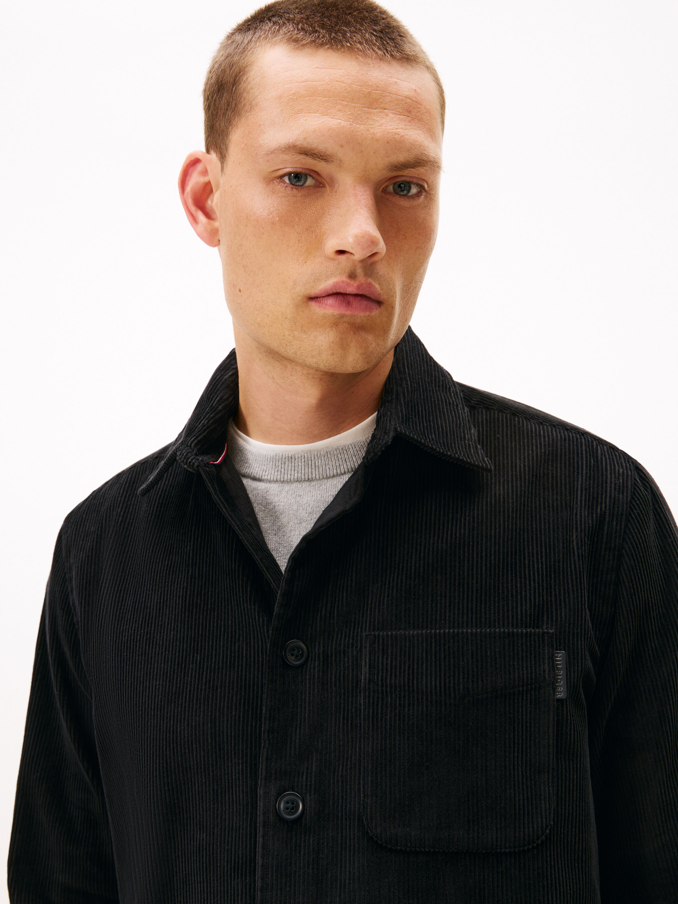 Relaxed Corduroy Overshirt | black | Tommy Hilfiger Hong Kong