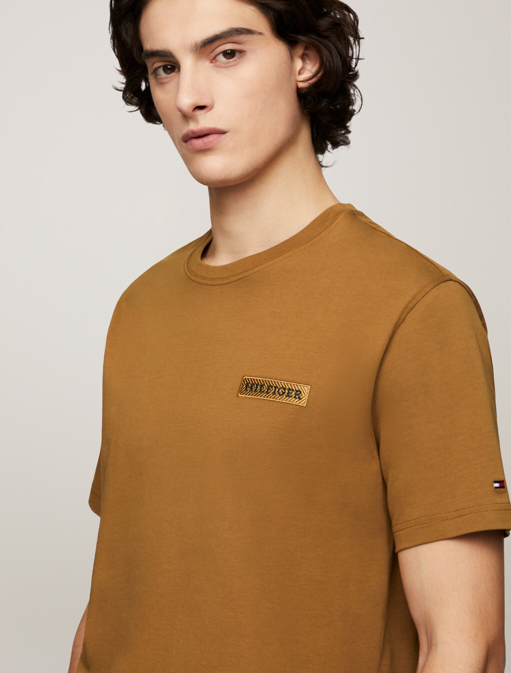 HILFIGER Logo Relaxed T-Shirt, Country Brown, hi-res