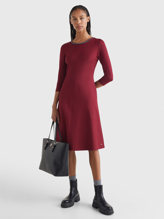 FIT AND FLARE MIDI DRESS