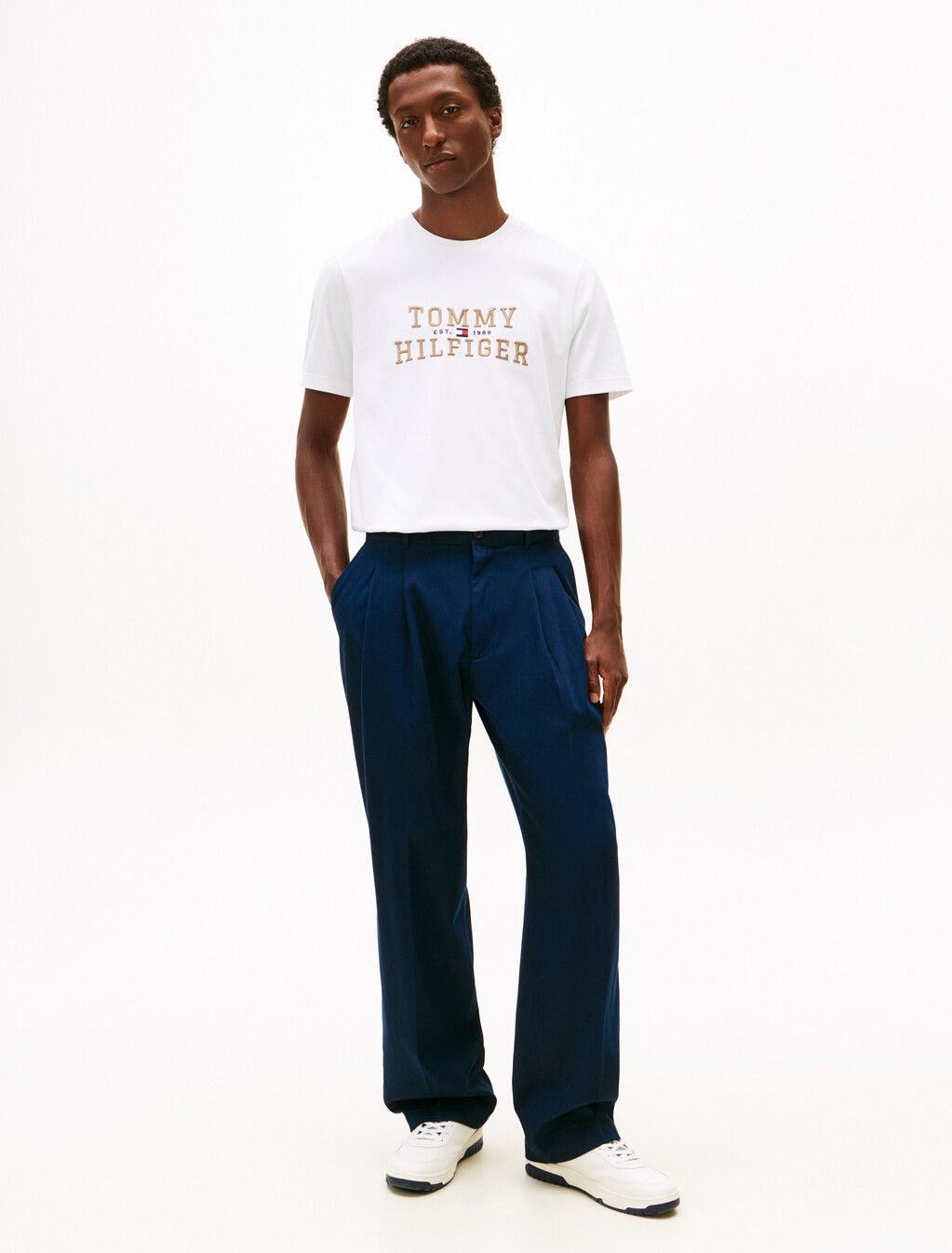 Icon 標誌刺繡短袖 T 恤, White, hi-res