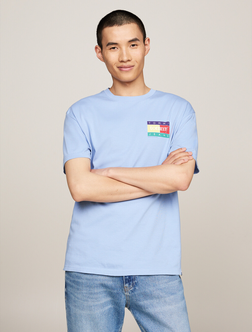 Crew Neck Back Logo T-Shirt, Westside Blue, hi-res