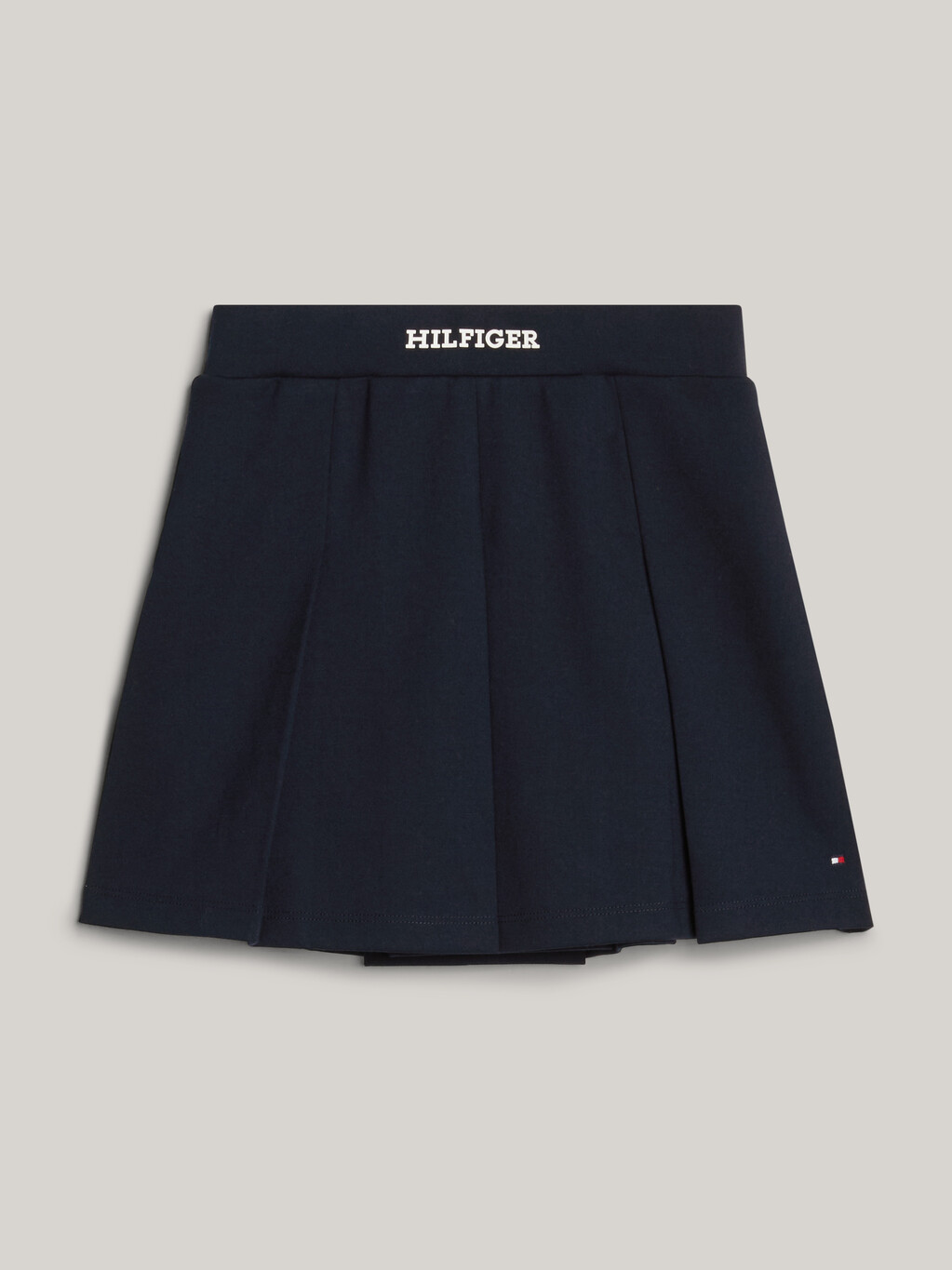 Hilfiger Monotype Pleated Jersey Mini Skirt, Desert Sky, hi-res