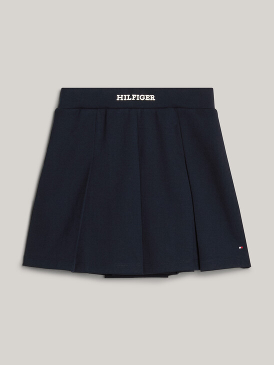 Hilfiger Monotype Pleated Jersey Mini Skirt