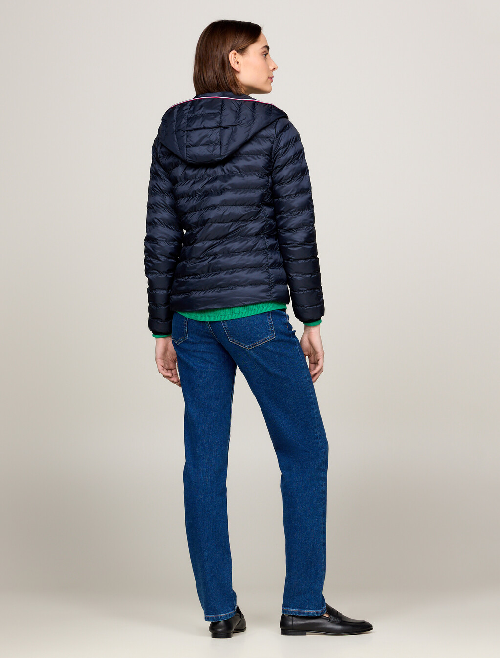 Lightweight Padded Global Stripe Jacket, Desert Sky, hi-res