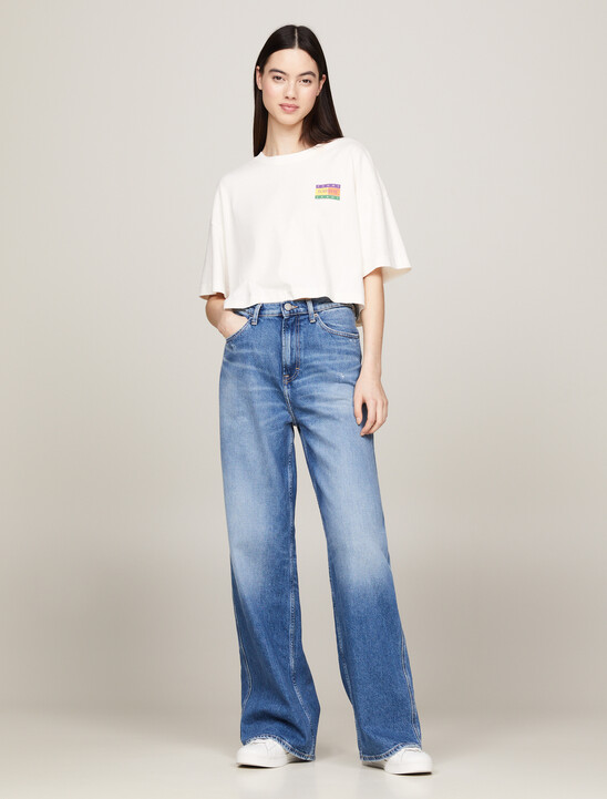 Oversized Back Logo Cropped T-Shirt