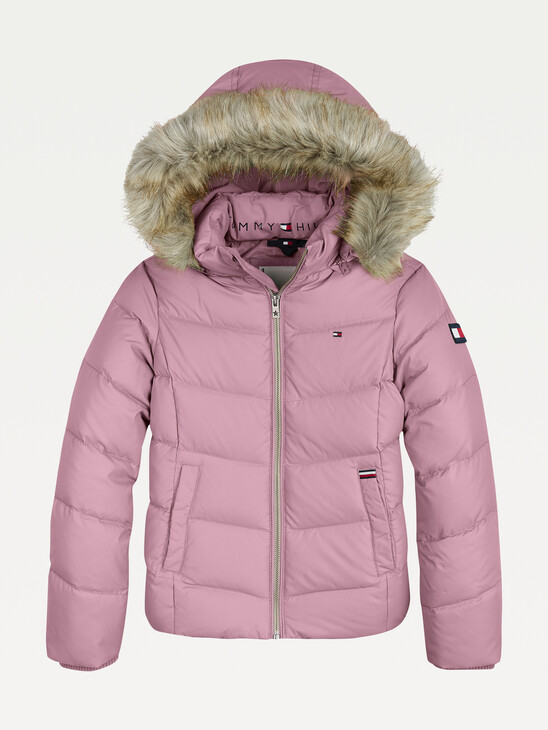 Essential Faux Fur Hood Down Jacket