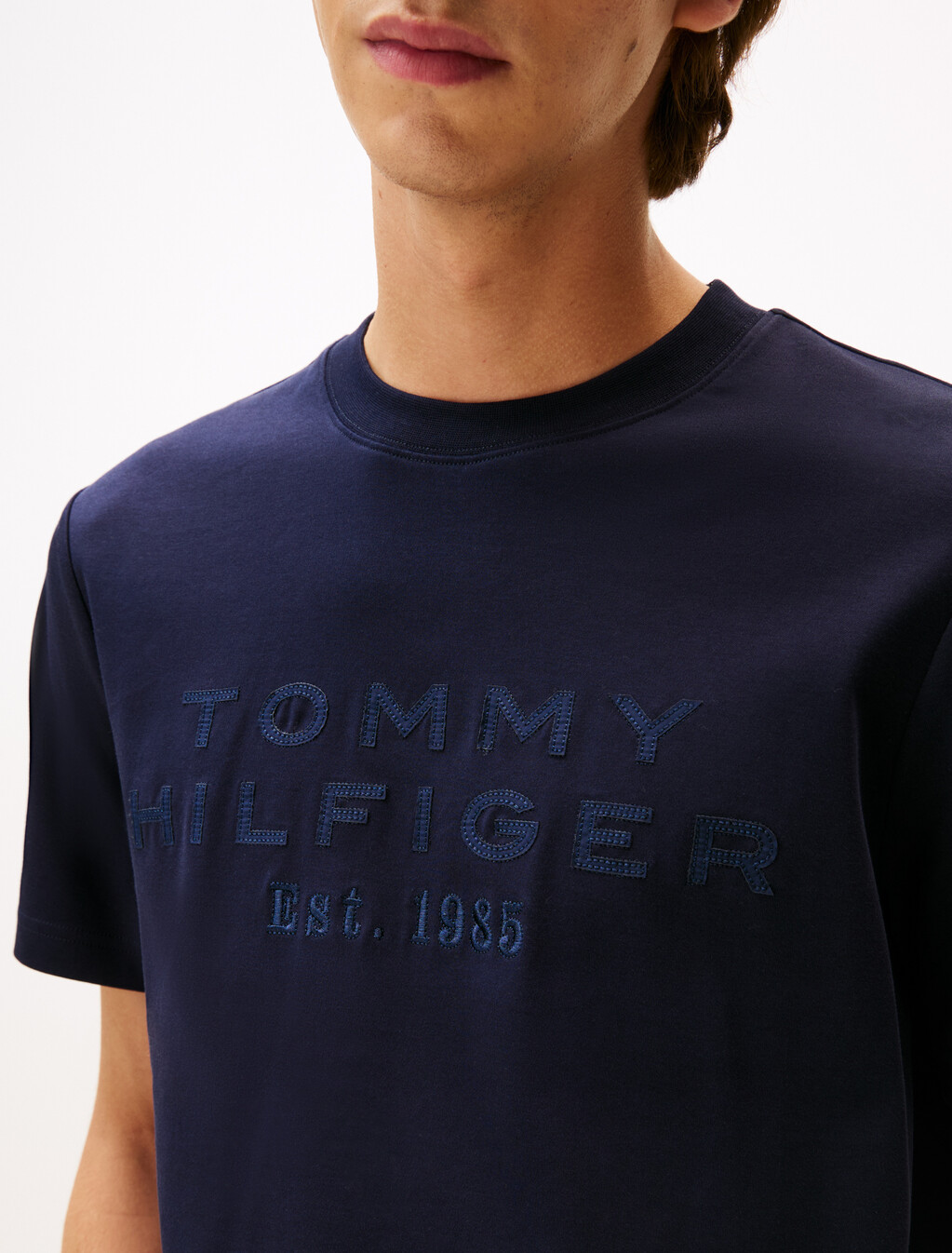 Logo Appliqué Interlock Knit T-Shirt, Desert Sky, hi-res