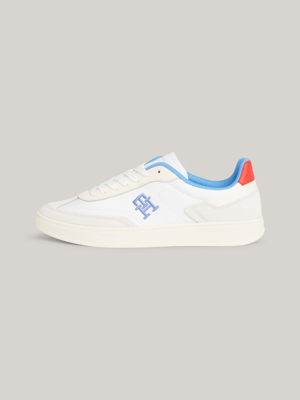 Heritage Suede Court Trainers, Blue Spell, hi-res