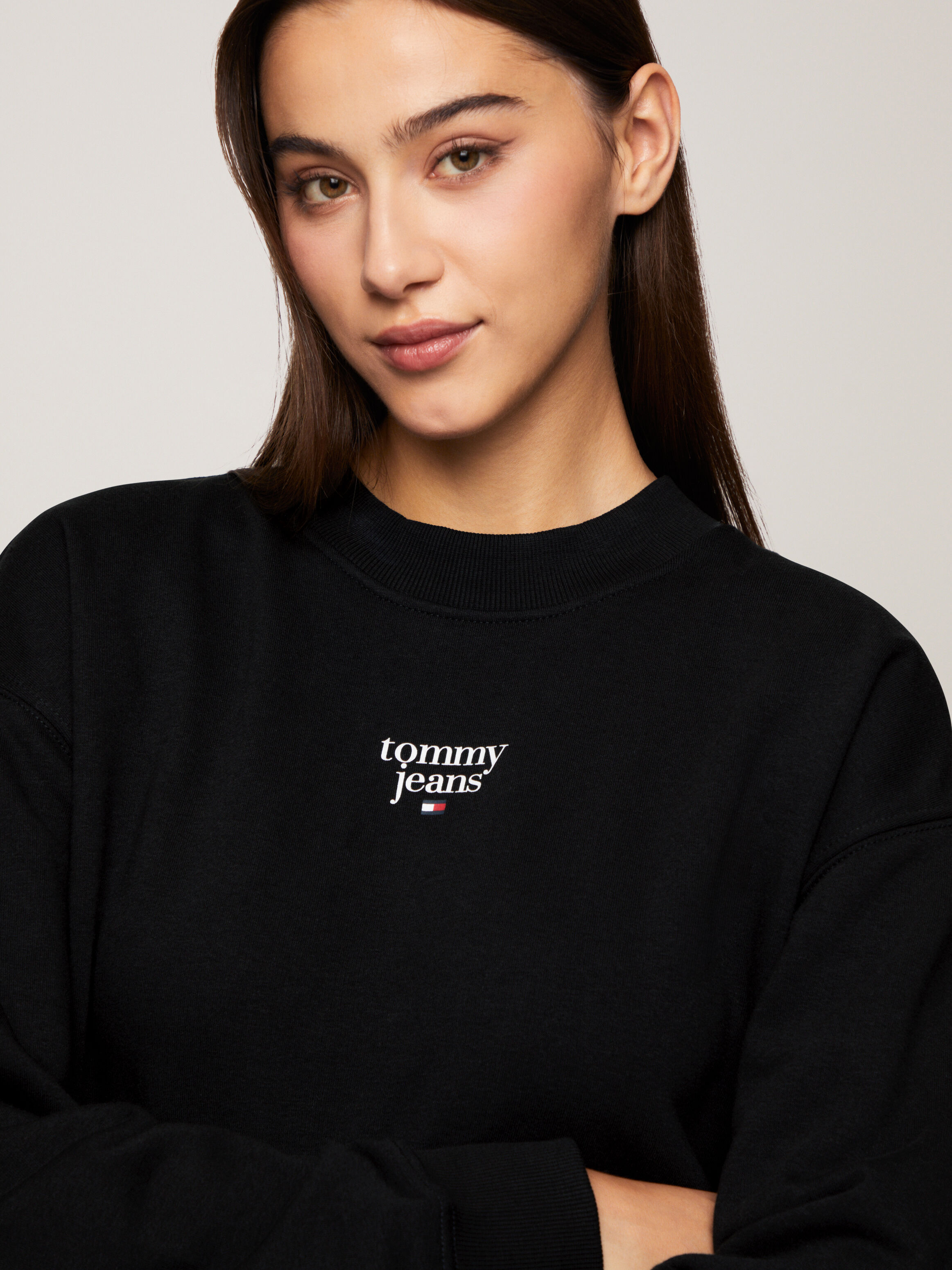 Tommy jeans sweatshirt black on sale