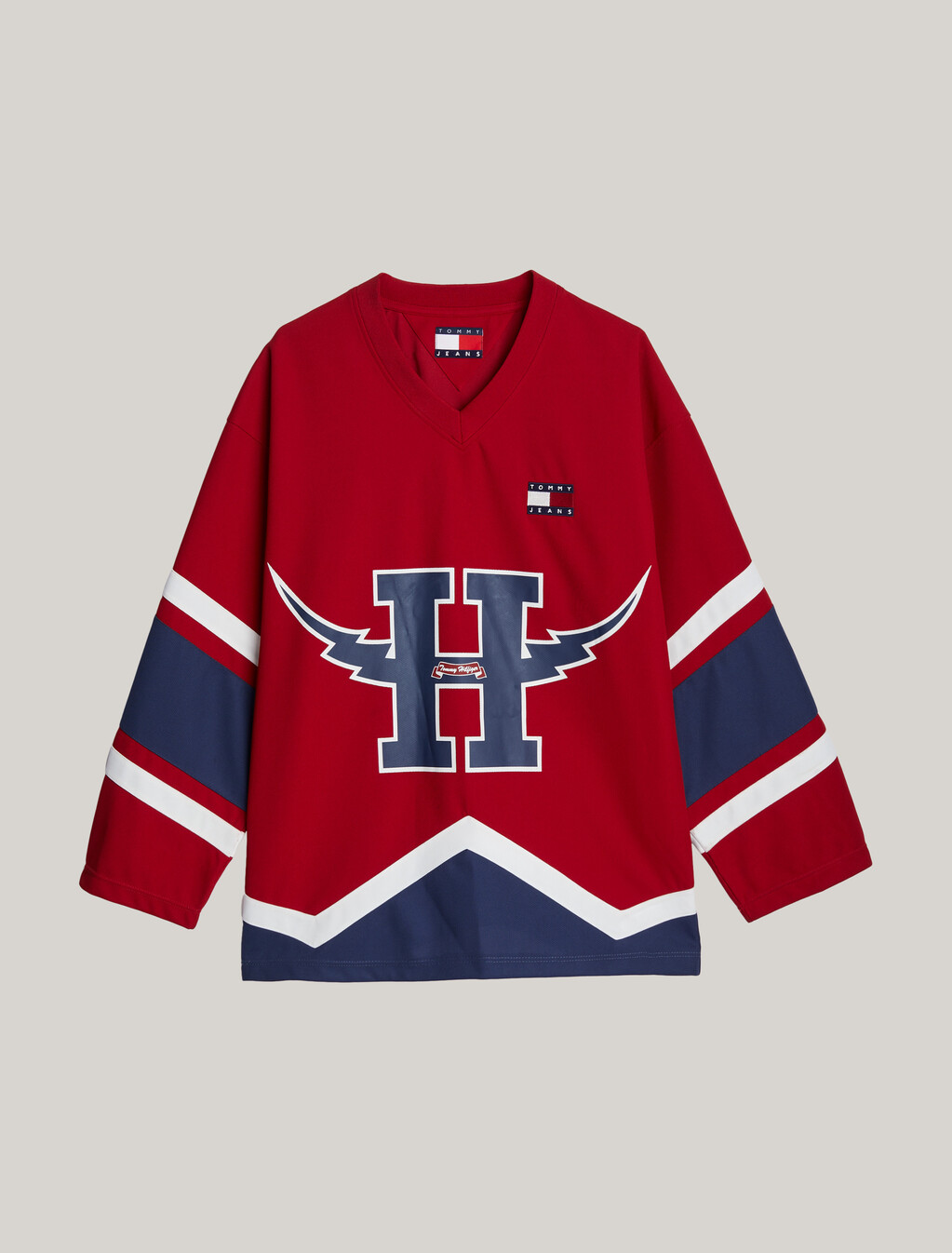 Tommy Jeans x Game Day Hockey Jersey, Arizona Red, hi-res