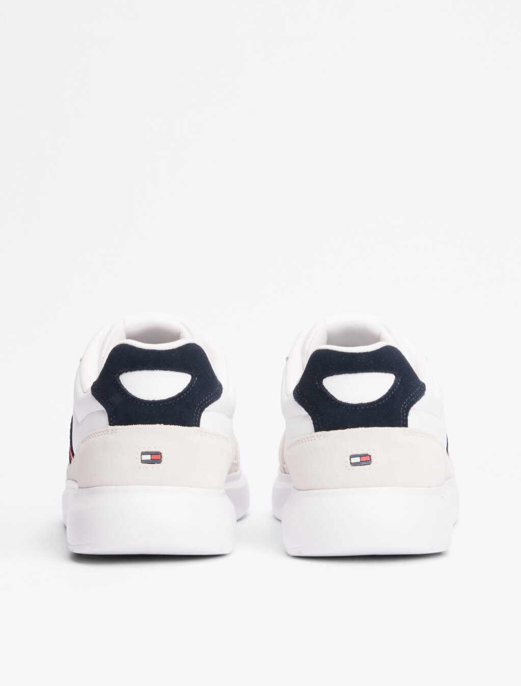 Signature Tape Cupsole Trainers, White/Desert Sky, hi-res