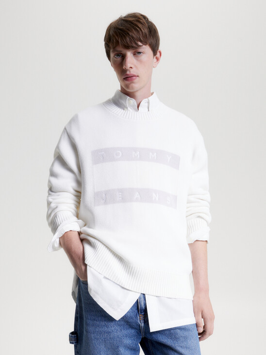 Tonal Flag Badge Relaxed Jumper