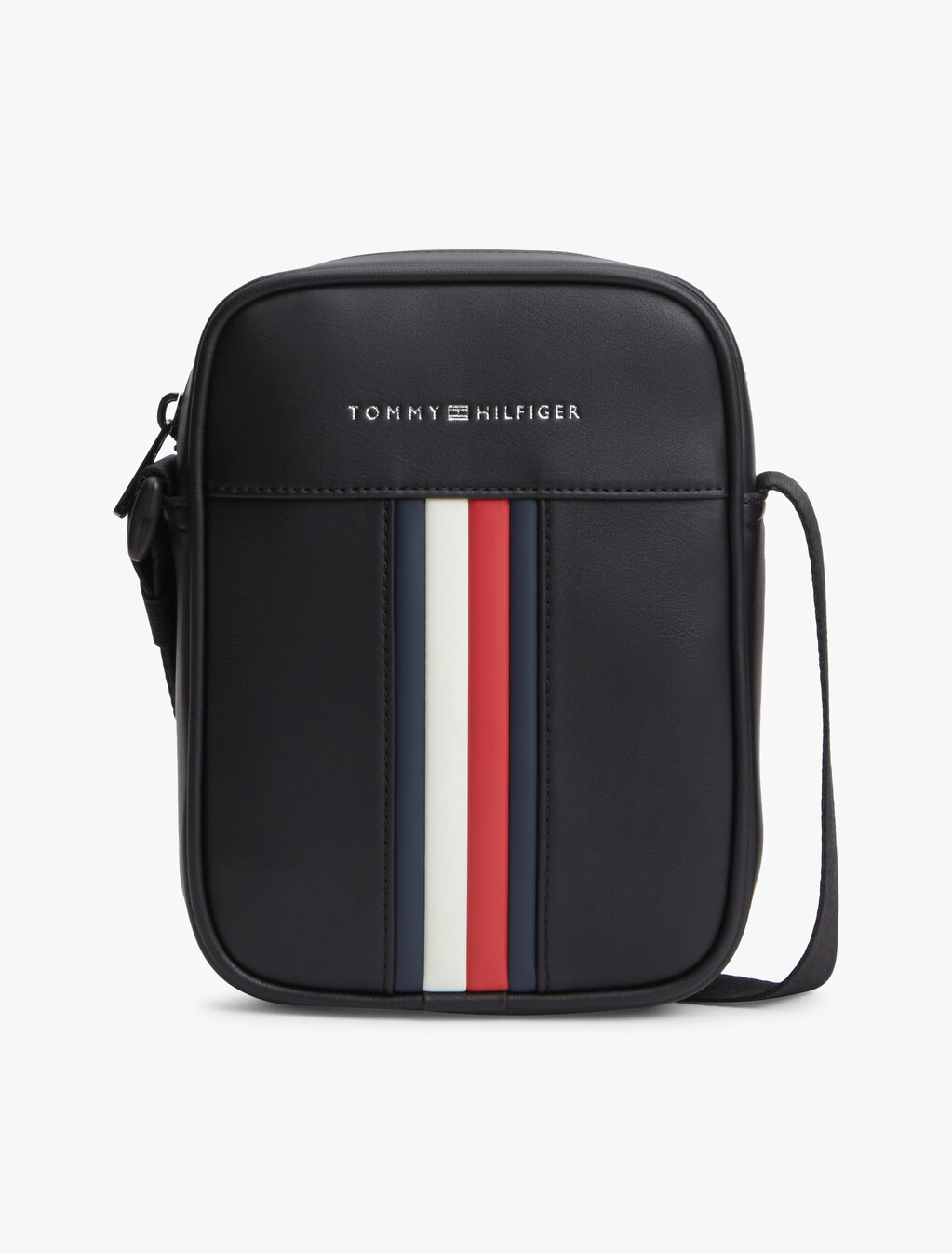 Signature Tape Crossbody Reporter Bag, Black, hi-res