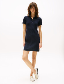 1985 Slim Pique Polo Dress, Desert Sky, hi-res