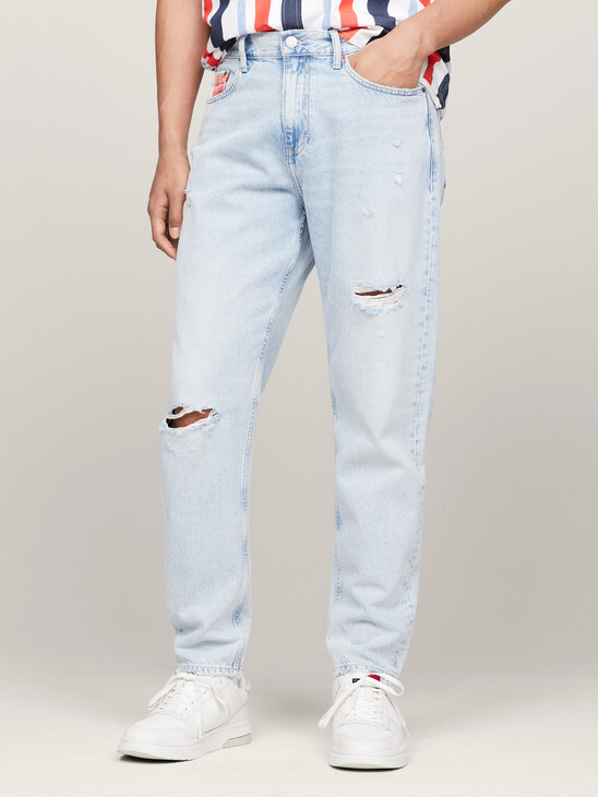 Isaac Archive Relaxed Tapered Distressed Jeans