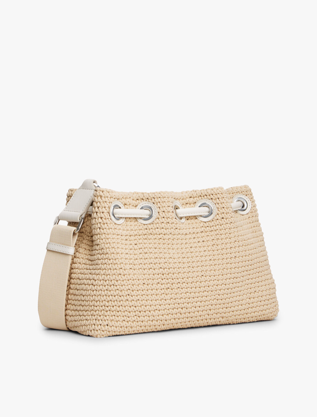 The Runway Collection Crochet Shoulder Bag, Ecru, hi-res