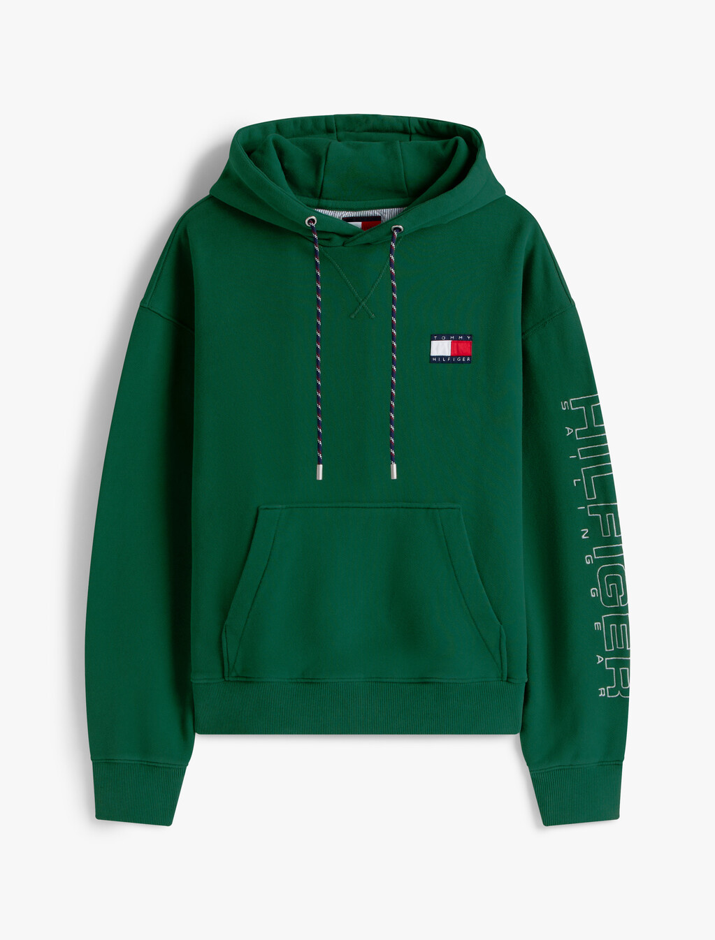 Hilfiger Sailing Relaxed Back Logo Hoody, Ornamental Green, hi-res