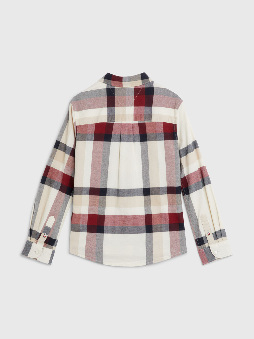 Global Stripe Check Shirt, Red / White Base / Navy Check, hi-res