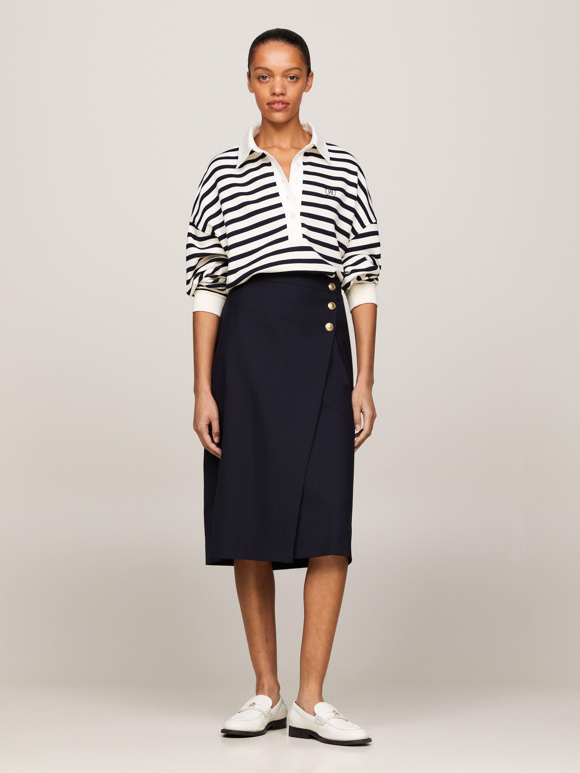 Tommy hilfiger navy pencil skirt top