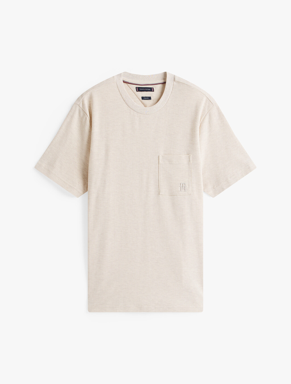 Monogram 口袋 T 恤, Heathered Oatmilk, hi-res