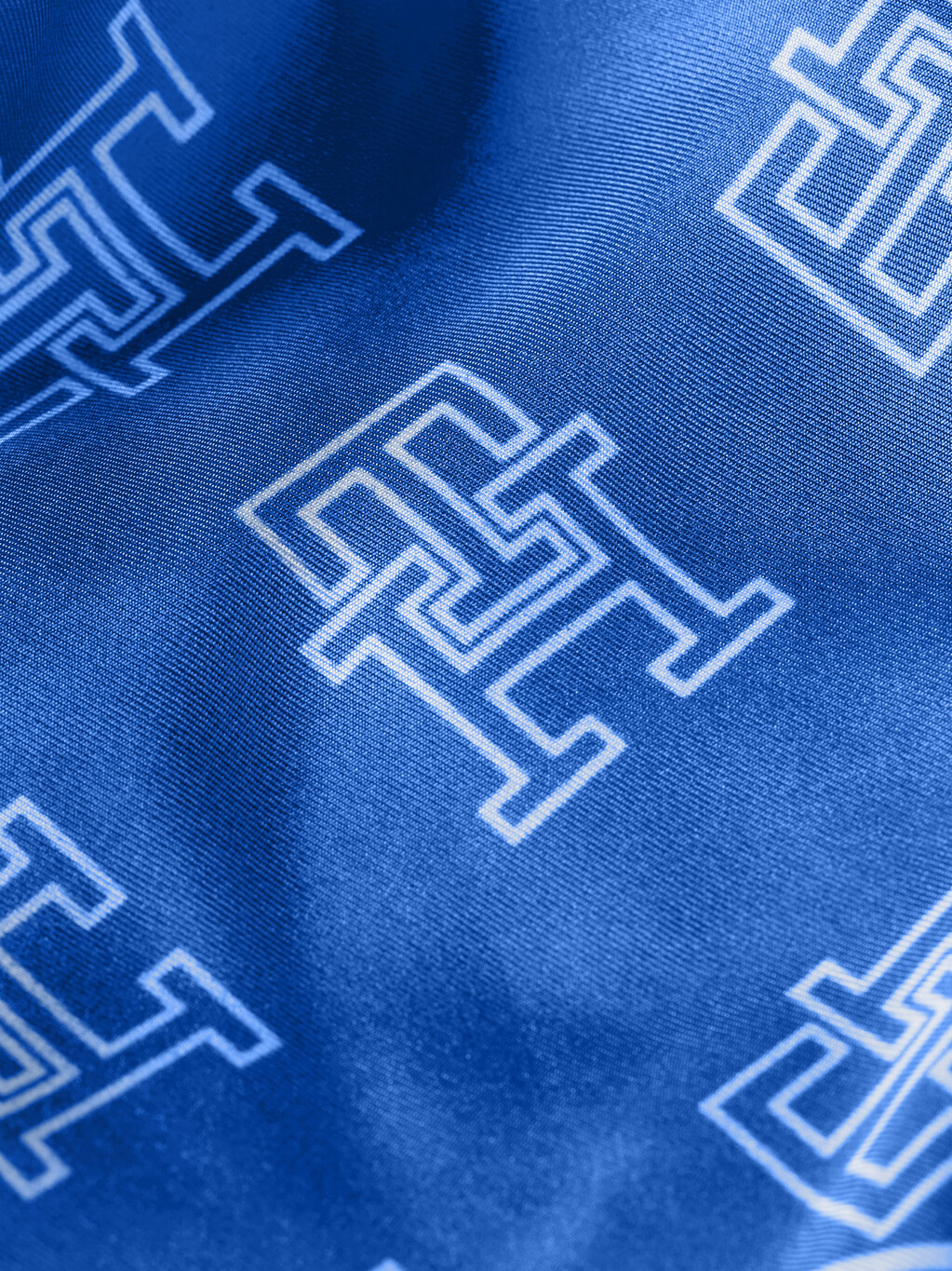 Oversized Monogram Silk Bandana Scarf, Ultra Blue, hi-res