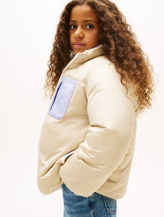 Floral Print Reversible Relaxed Puffer Jacket