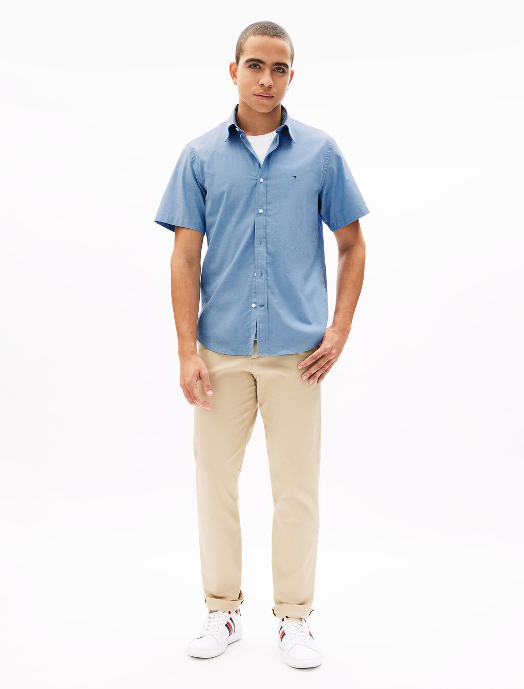 Oxford Short Sleeve Shirt, Shirt Blue, hi-res