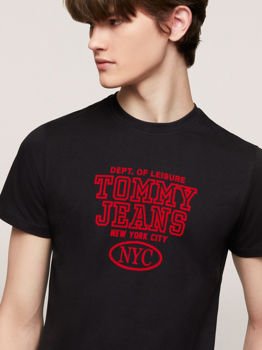 Tommy Flock Logo T-Shirt, Black, hi-res