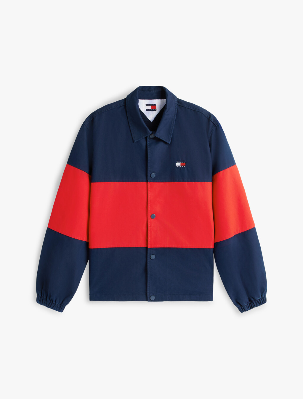 Oversized Fit Colour-Blocked Overshirt, Dark Night Navy, hi-res