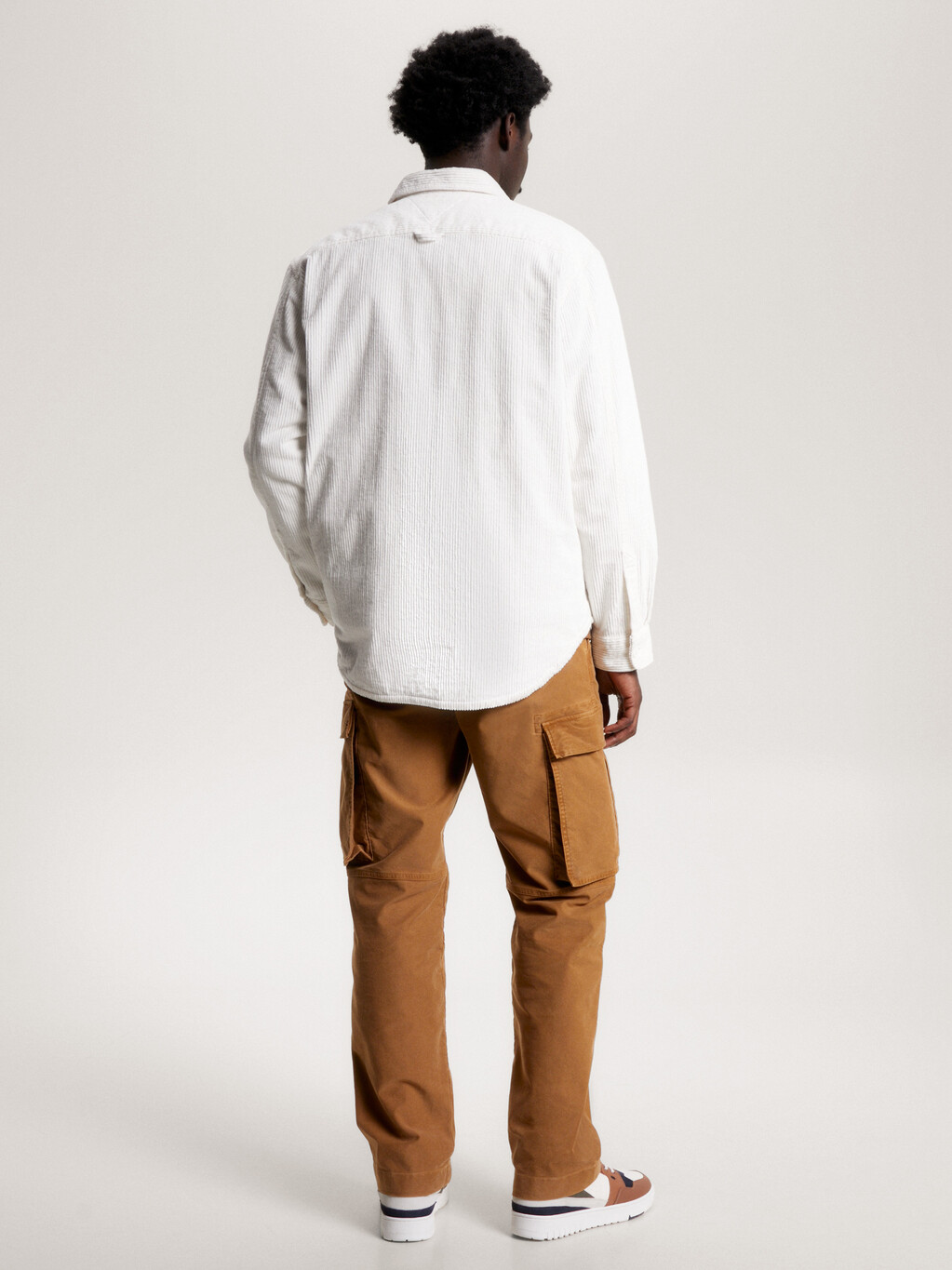 Logo Archive Fit Corduroy Overshirt, Ancient White, hi-res