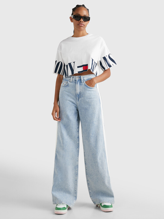 LOGO OVERSIZED FIT CROPPED T-SHIRT