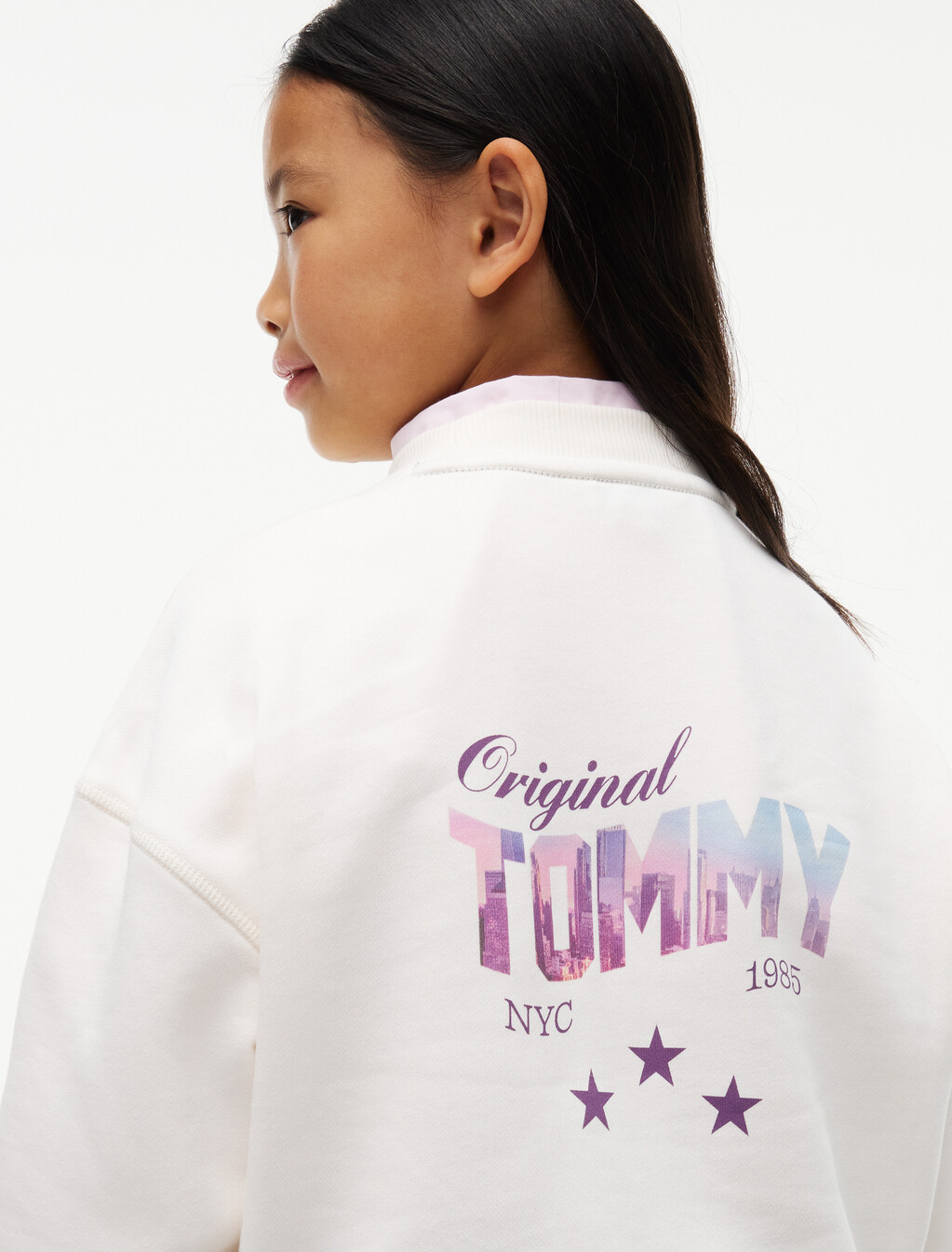 星星圖案後背衛衣, Off White, hi-res