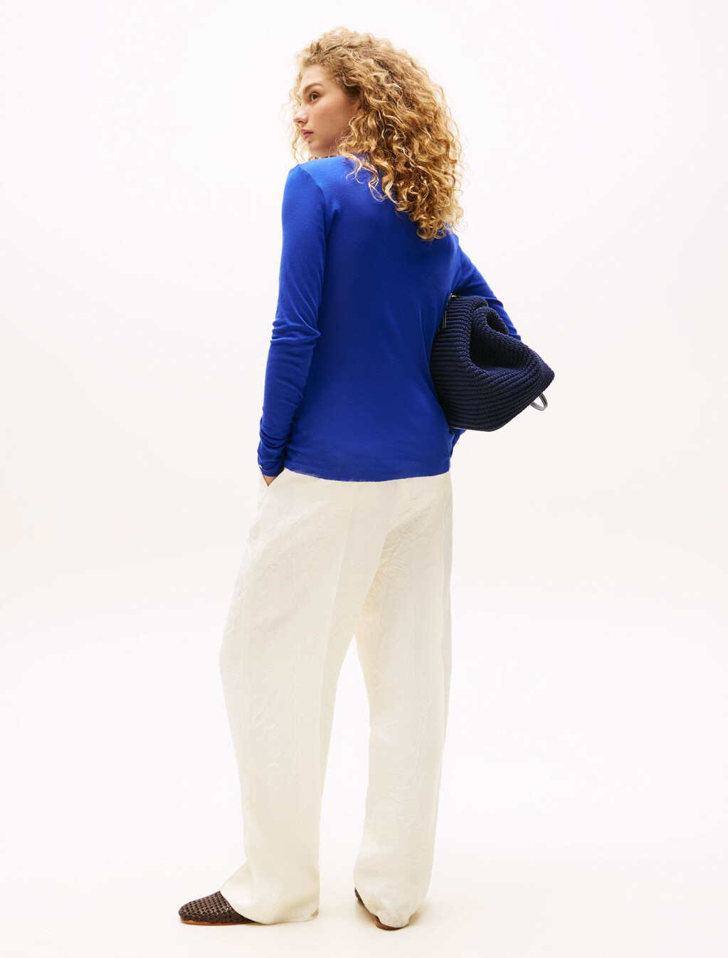 The Runway Collection Slim Long Sleeve Top, Wedge Blue, hi-res