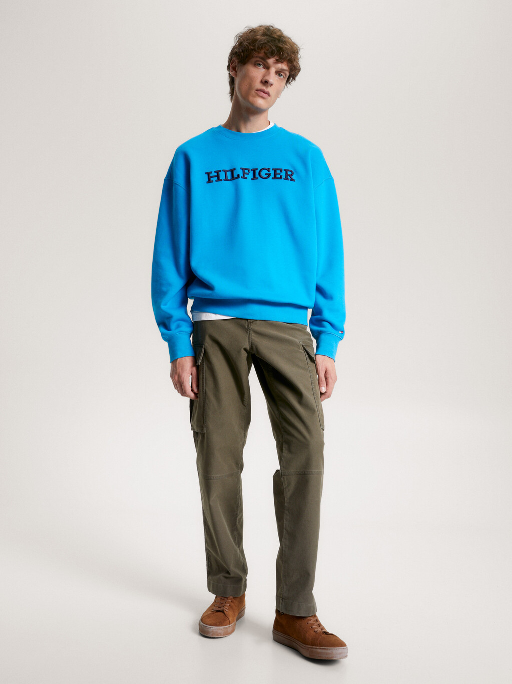 Hilfiger Monotype Archive Fit Sweatshirt, Cerulean Aqua, hi-res