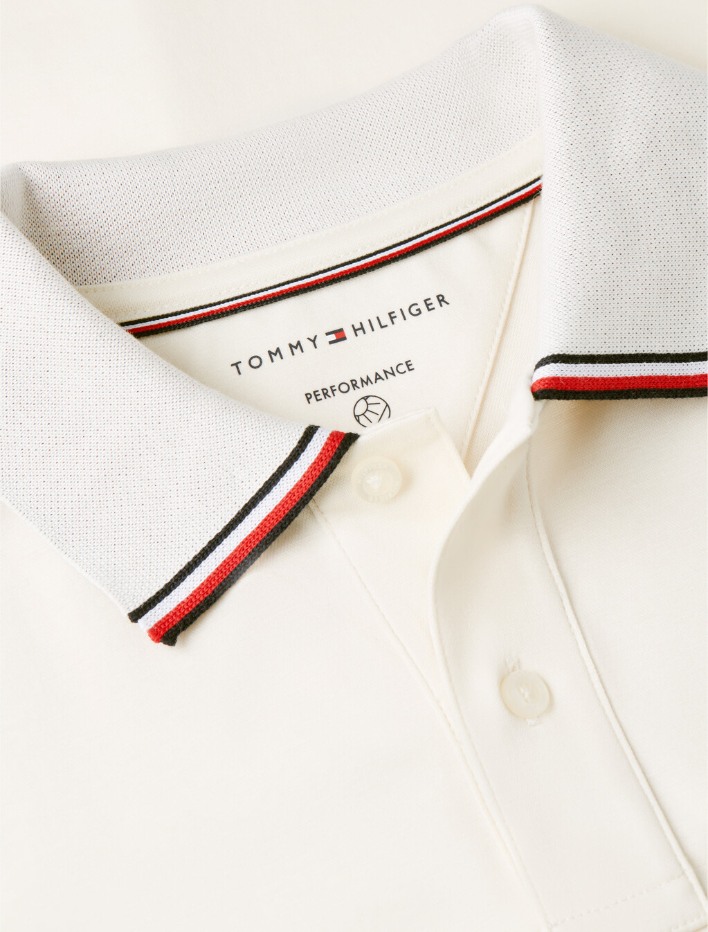 Performance Regular Fit Jaquard Polo Shirt, Ivory Petal, hi-res