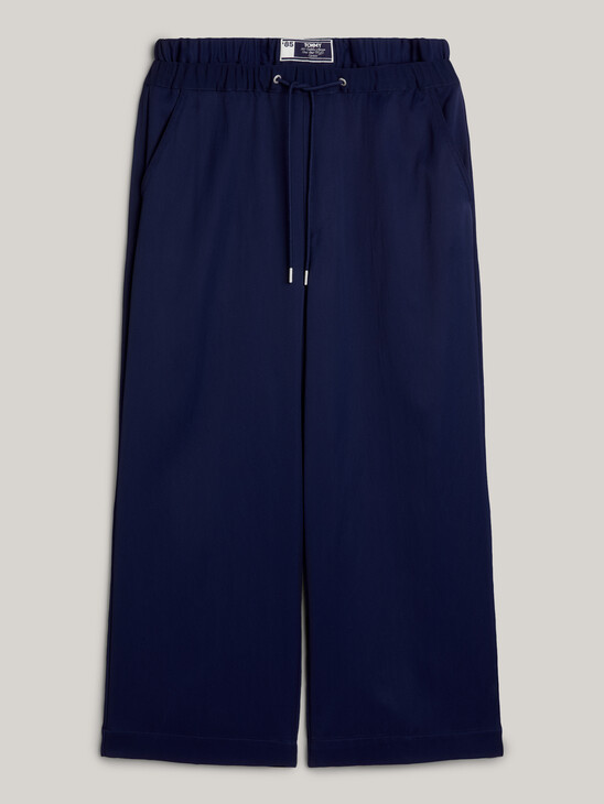 Dual Gender Drawstring Wide Leg Relaxed Chinos