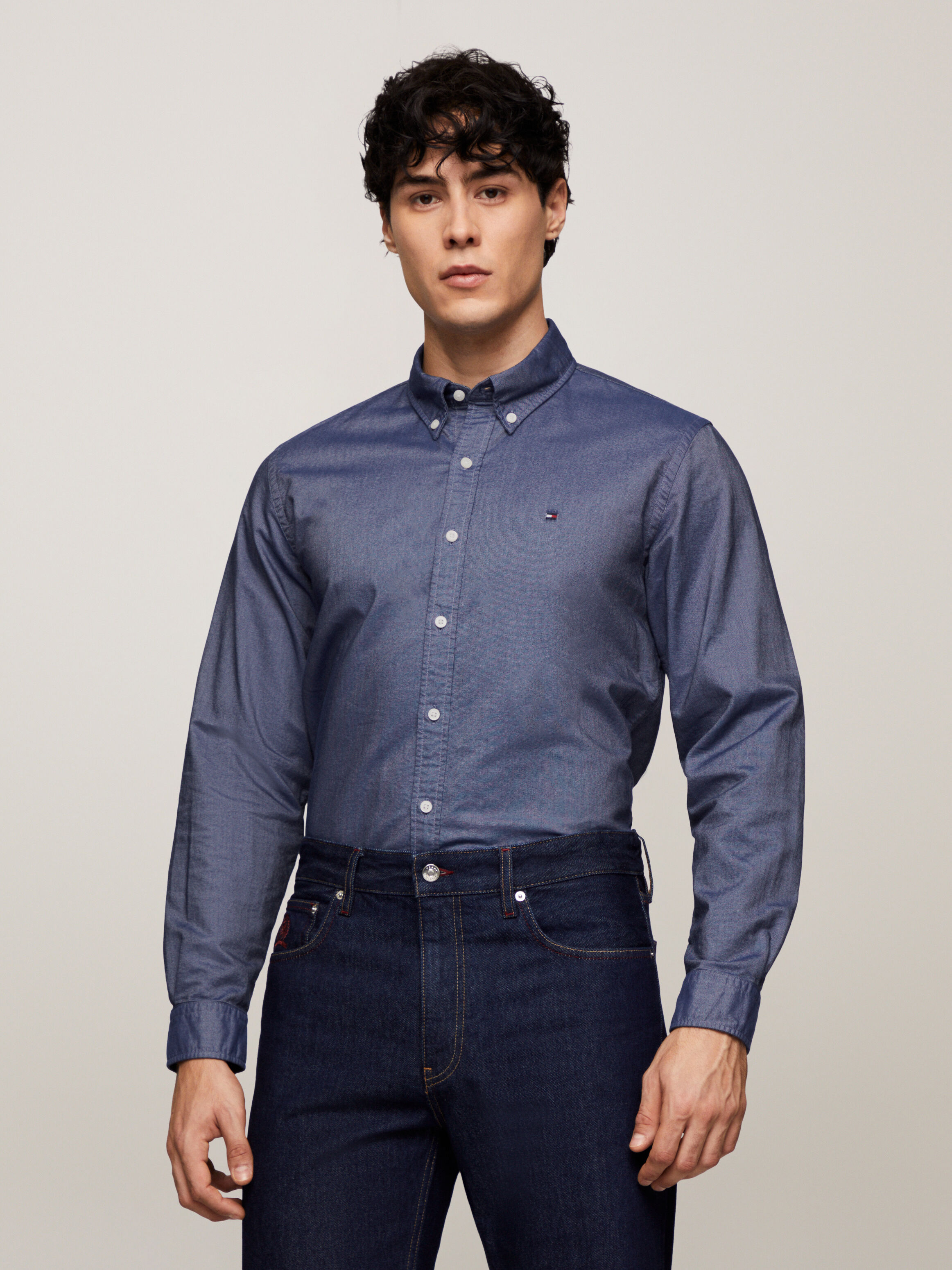 Tommy hilfiger men's slim fit shirt sale