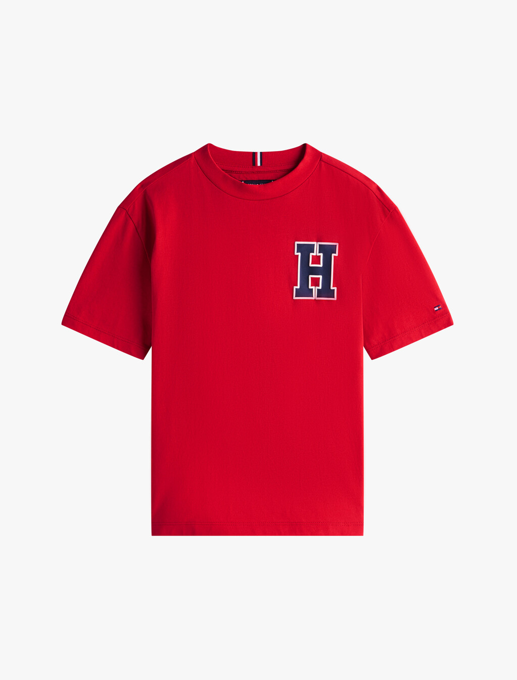 Varsity Back Logo Crew Neck T-Shirt, Medium Red, hi-res