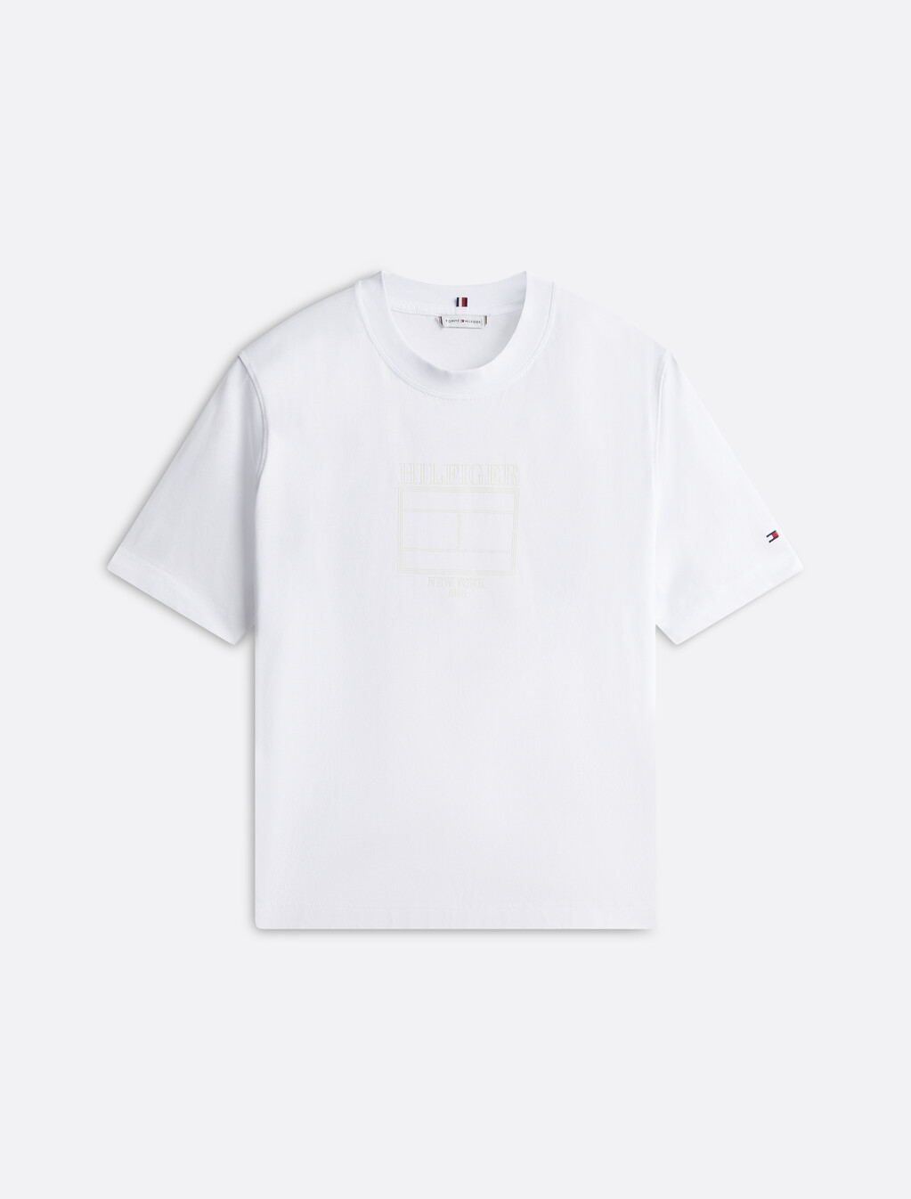 現代旗幟圓領 T 恤, Th Optic White, hi-res