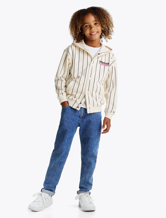 Hilfiger Monotype 條紋飛行員款連帽衛衣