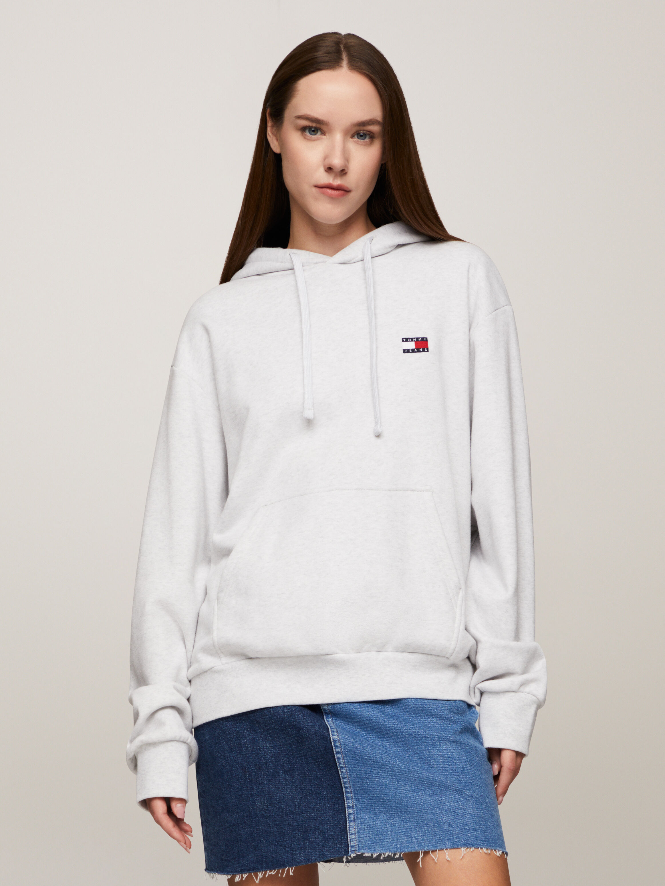 Logo Badge Relaxed Hoodie