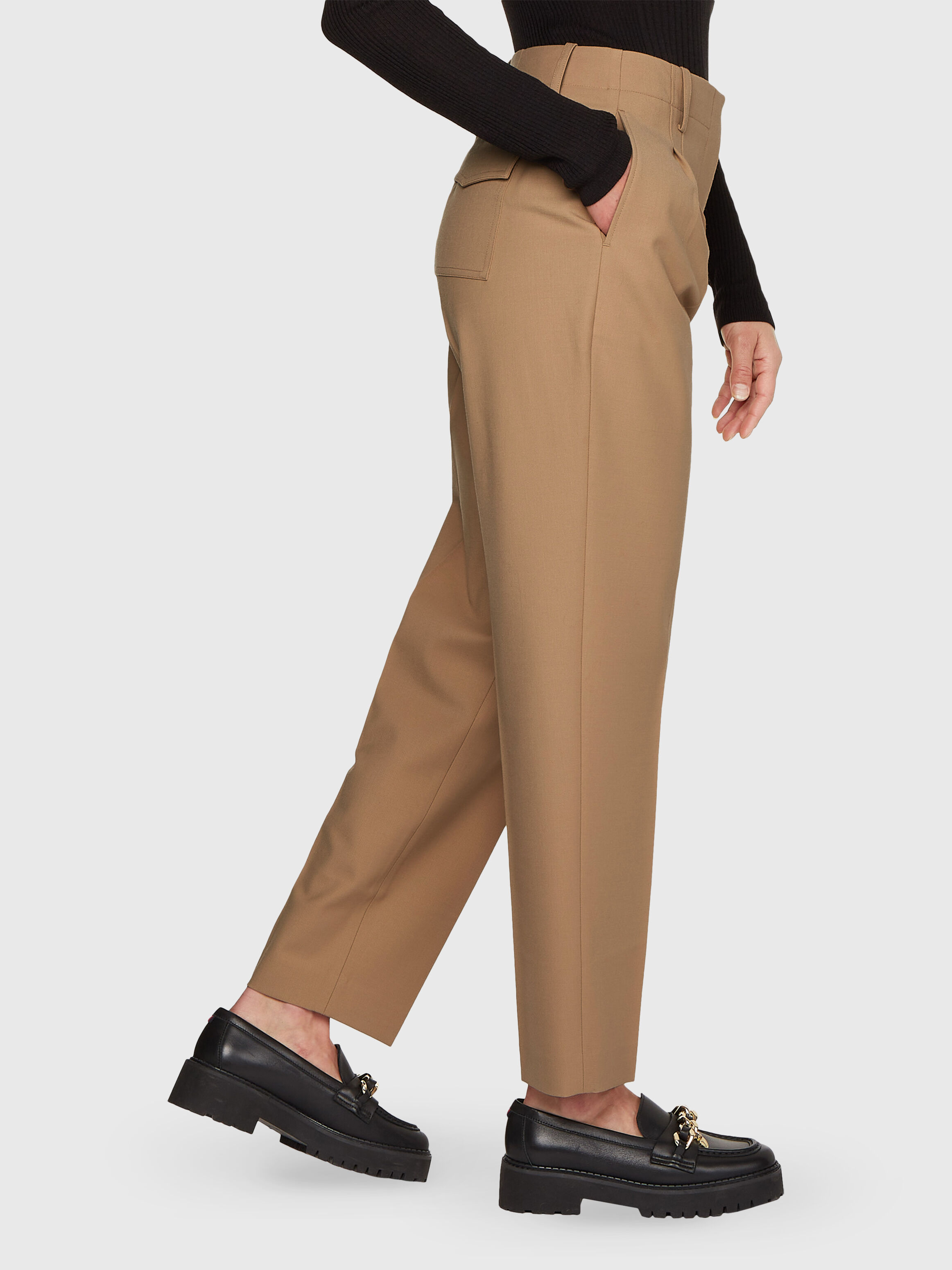 Brown Check wool tapered-leg trousers | Paul Smith | MATCHES UK