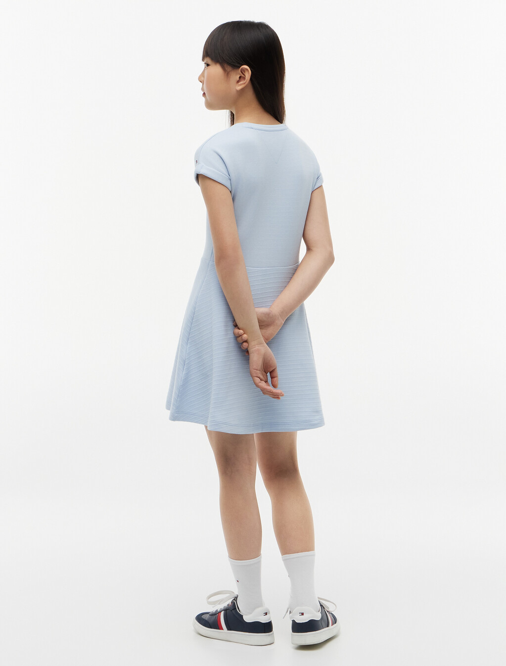 Tonal Flag Logo Skater Dress, Breezy Blue, hi-res