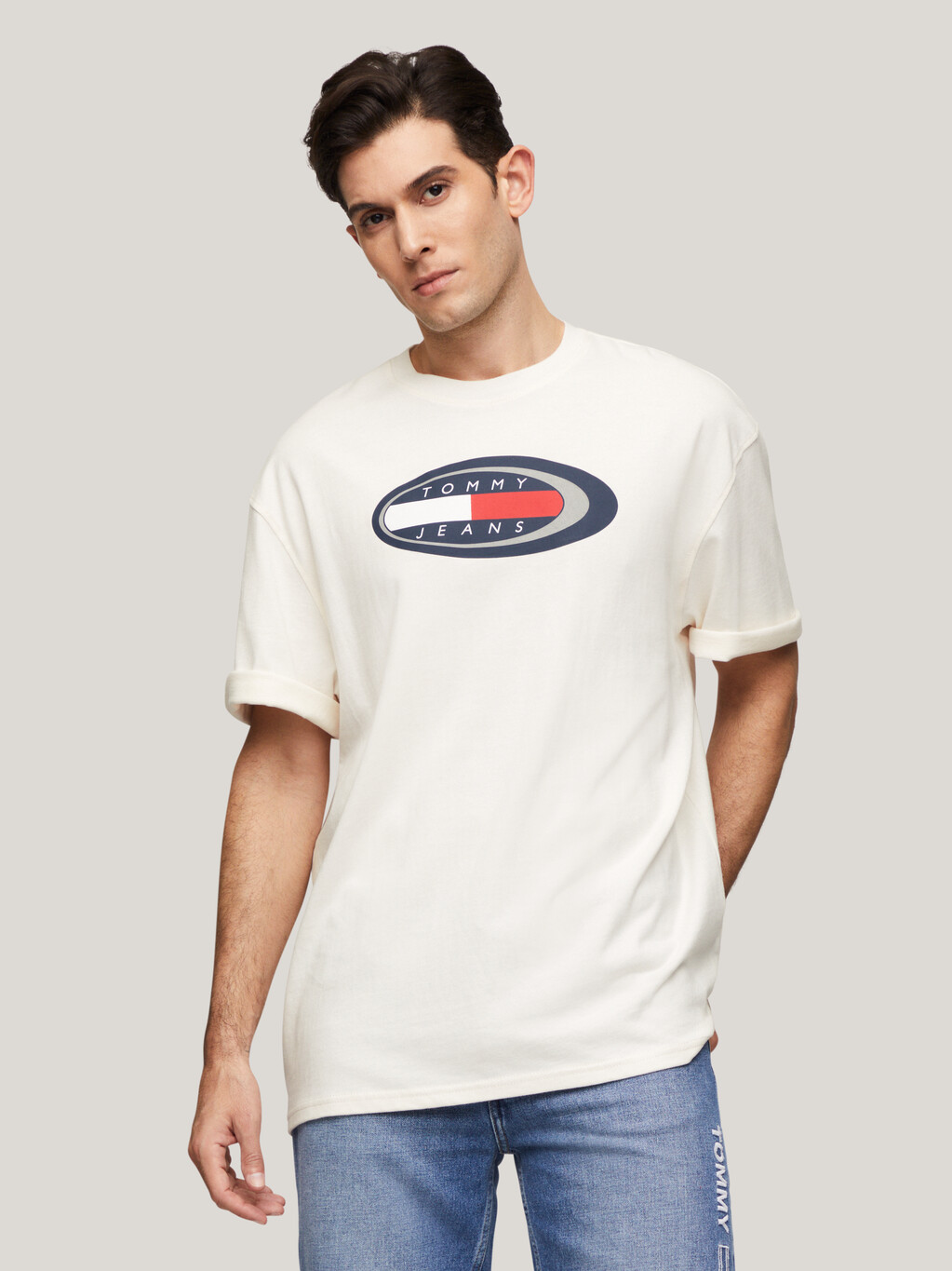 Oversized Boardsports Logo T-Shirt, Ancient White, hi-res