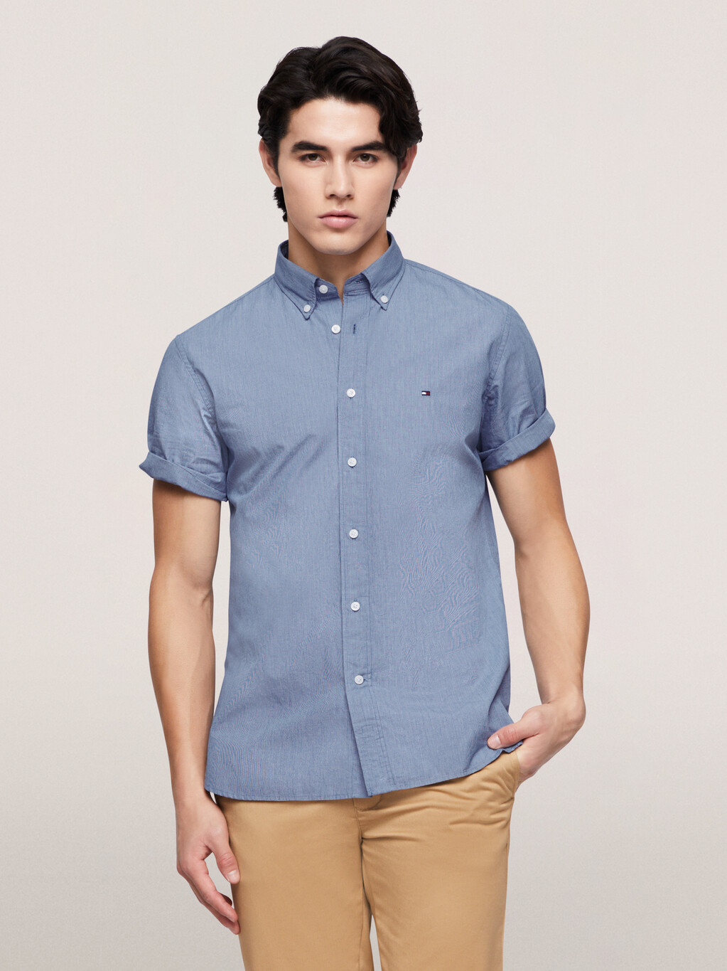 Essential Short Sleeve Shirt, Anchor Blue, hi-res