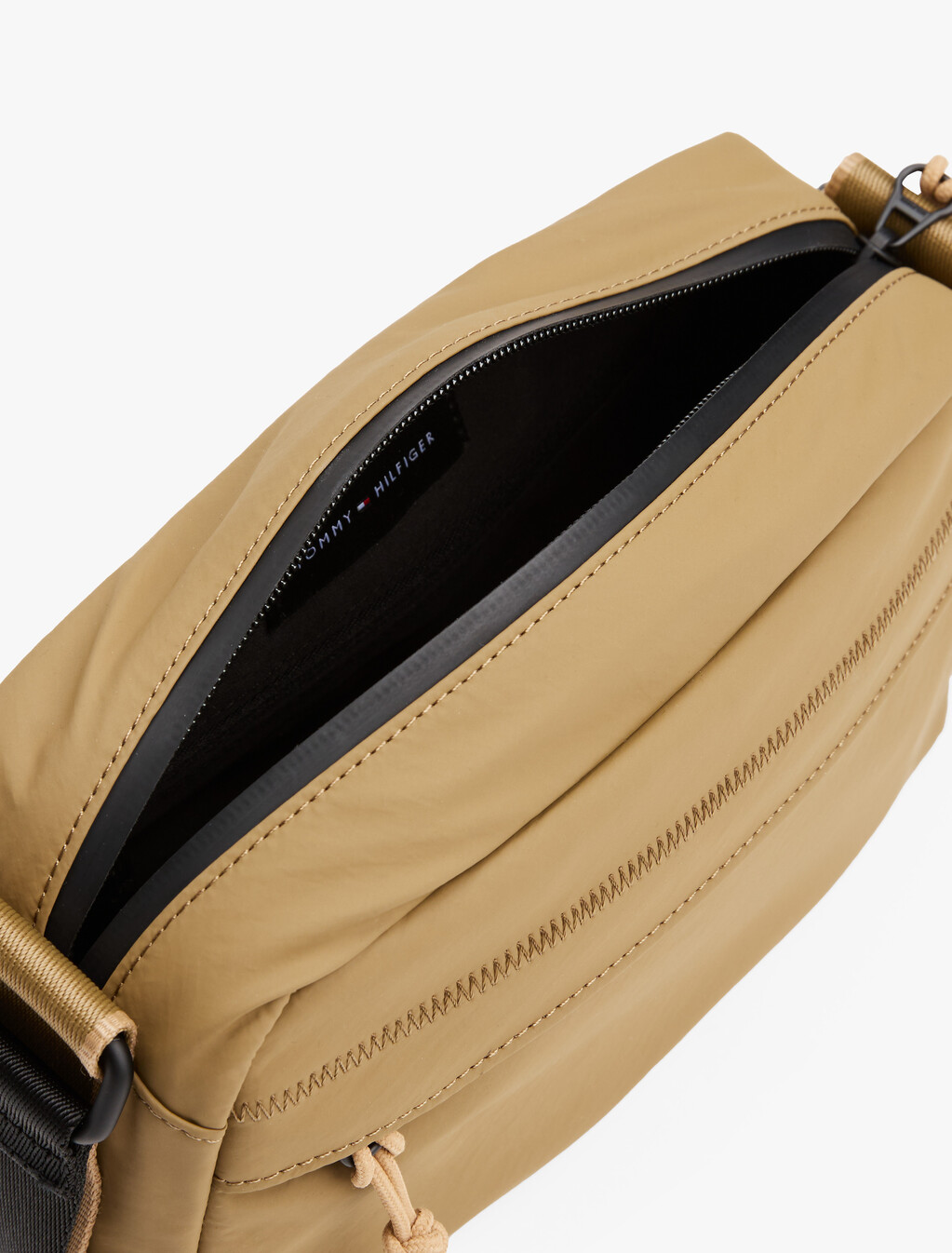 Textured Logo Reporter Bag, Sandalwood, hi-res