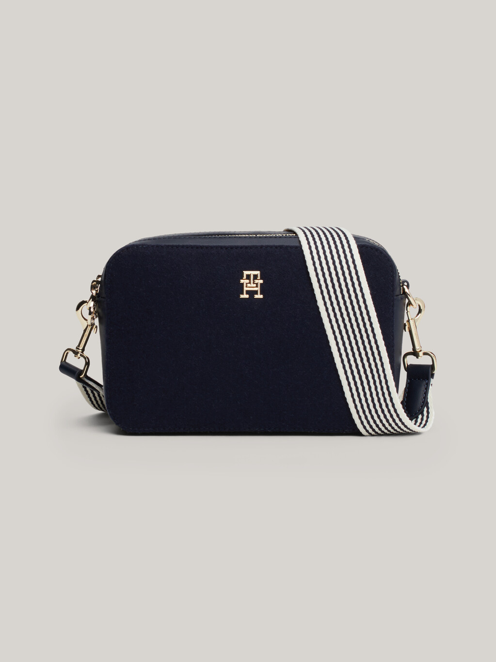 TH Monogram Wool Blend Camera Bag, Space Blue, hi-res